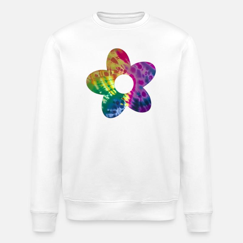 Batik Blume - Stanley/Stella Unisex Bio-Sweatshirt ROLLER - Weiß