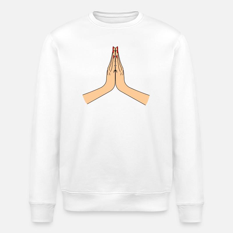 Namasté danke - Stanley/Stella Unisex Bio-Sweatshirt ROLLER - Weiß