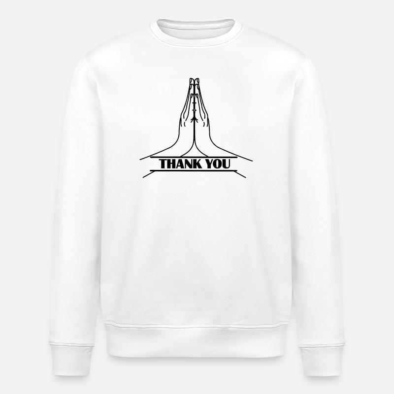 Namaste DANKE - Stanley/Stella Unisex Bio-Sweatshirt ROLLER - Weiß