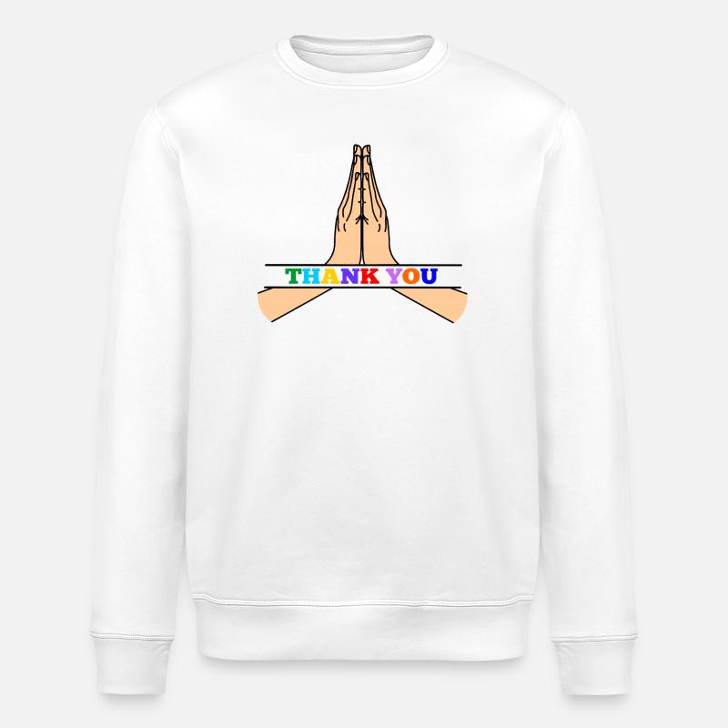 Namaste danke - Stanley/Stella Unisex Bio-Sweatshirt ROLLER - Weiß