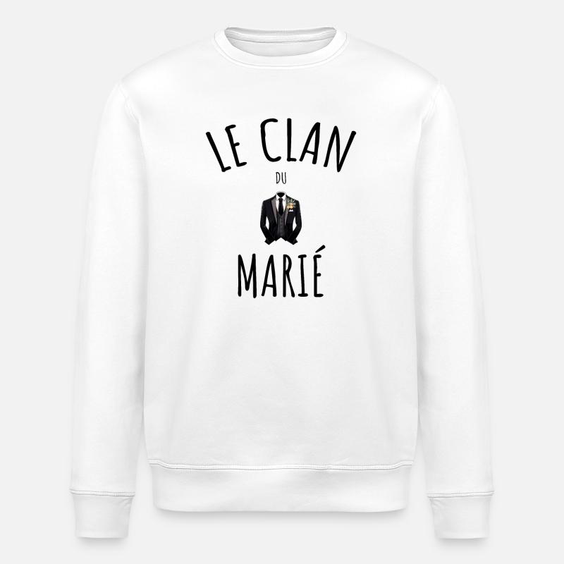 Der Clan des Bräutigams - Stanley/Stella Unisex Bio-Sweatshirt ROLLER - Weiß