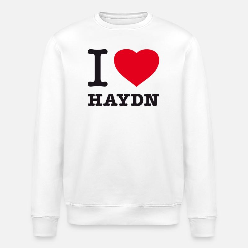 I LOVE HAYDN - Stanley/Stella Unisex Bio-Sweatshirt ROLLER - Weiß