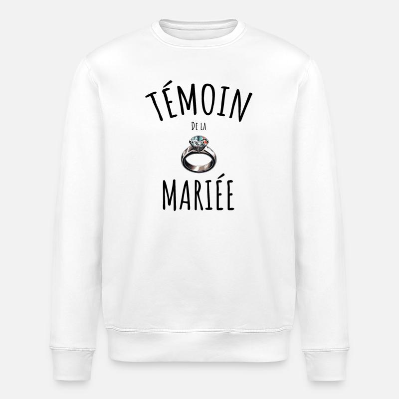 Témoin de la mariée - Sweat bio ROLLER Stanley/Stella Unisexe - blanc