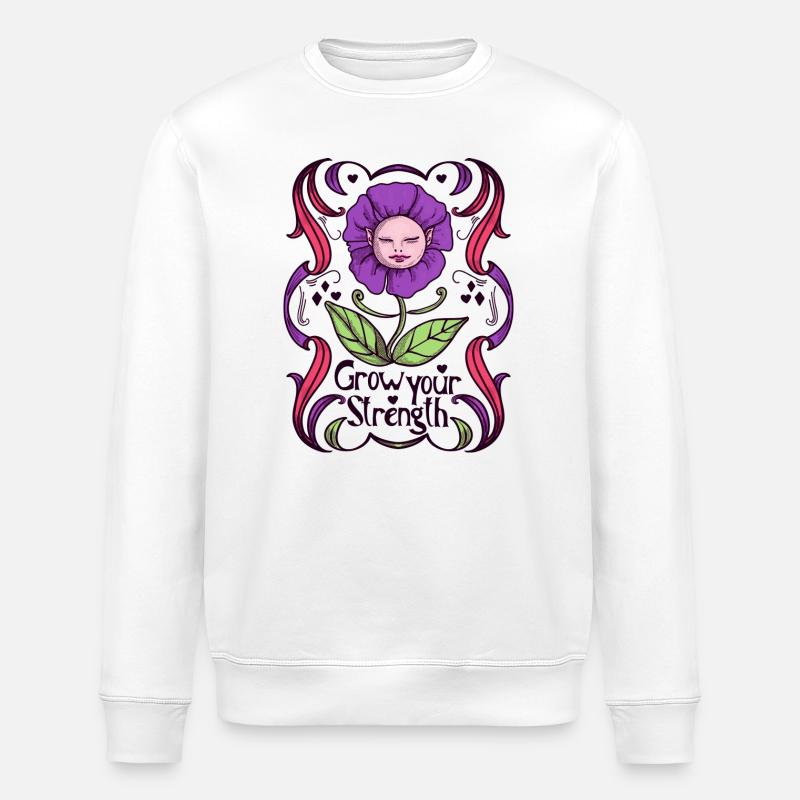 Empowerment Blumendesign - Stanley/Stella Unisex Bio-Sweatshirt ROLLER - Weiß