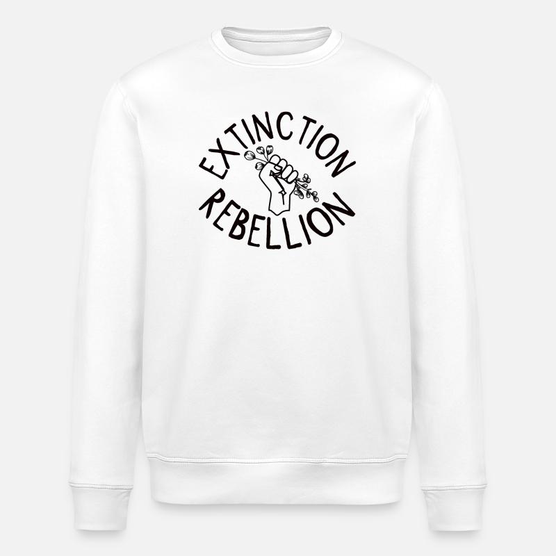 Extinction Rebellion Poing avec Bud - Sweat bio ROLLER Stanley/Stella Unisexe - blanc