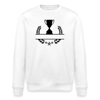 Lorbeerkranz-Monogramm-Becher - Stanley/Stella Unisex Bio-Sweatshirt ROLLER - Weiß - Vorne - Nik (191cm)