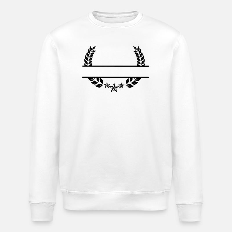 Laurel wreath under three stars - Stanley/Stella ROLLER Unisex Organic Sweatshirt - white