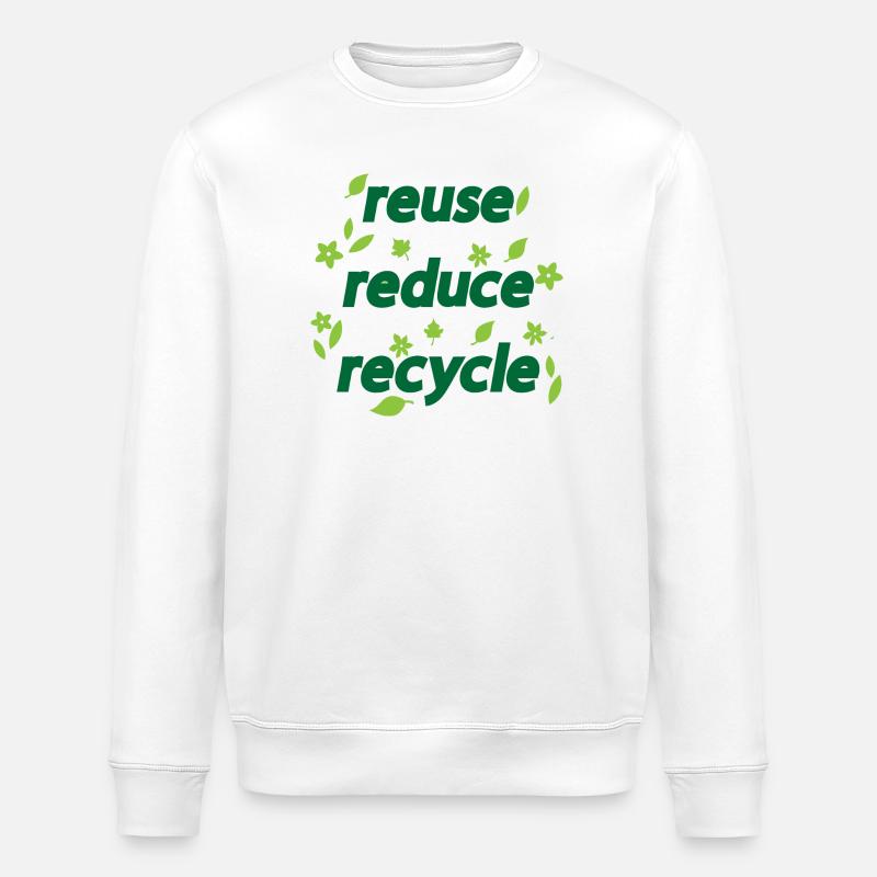 Reduzieren, Wiederverwenden, Recyceln - Stanley/Stella Unisex Bio-Sweatshirt ROLLER - Weiß