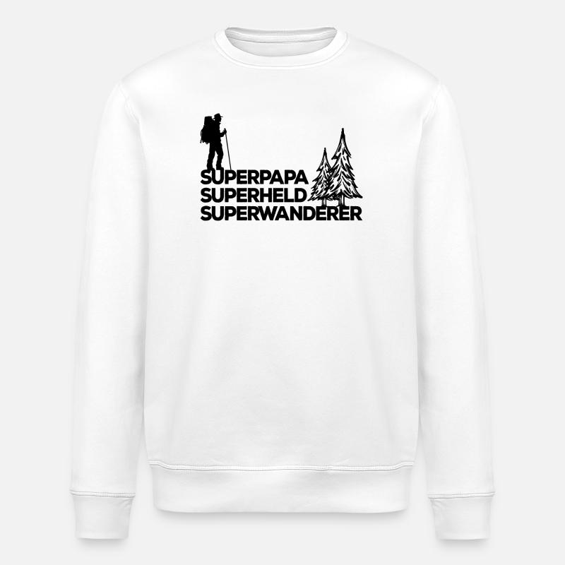 Bergwanderung Wanderer Wandern Statement Wanderung - Stanley/Stella Unisex Bio-Sweatshirt ROLLER - Weiß