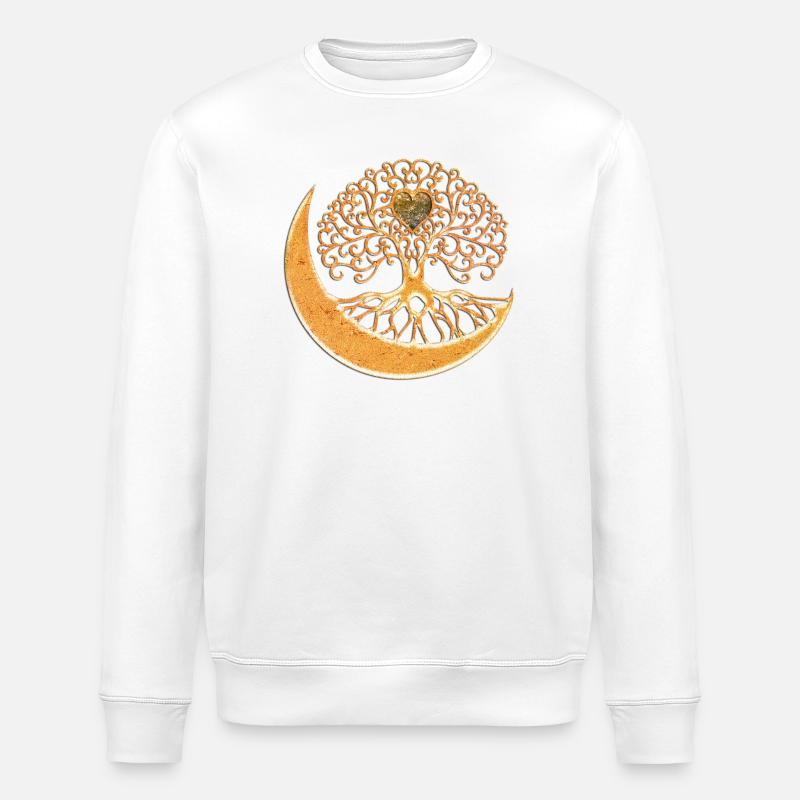 Wonderful and elegant tree life - Stanley/Stella ROLLER Unisex Organic Sweatshirt - white