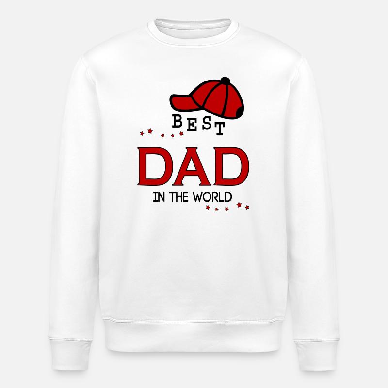 Dad, Dad, Father's Day - Stanley/Stella ROLLER Unisex Organic Sweatshirt - white