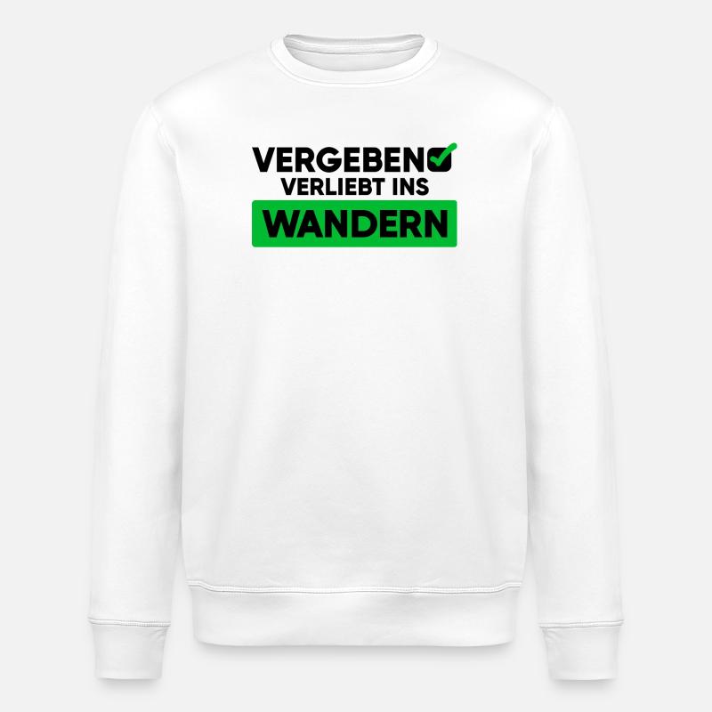 Wandern Wanderung Statement Wanderer Bergwanderung - Stanley/Stella Unisex Bio-Sweatshirt ROLLER - Weiß