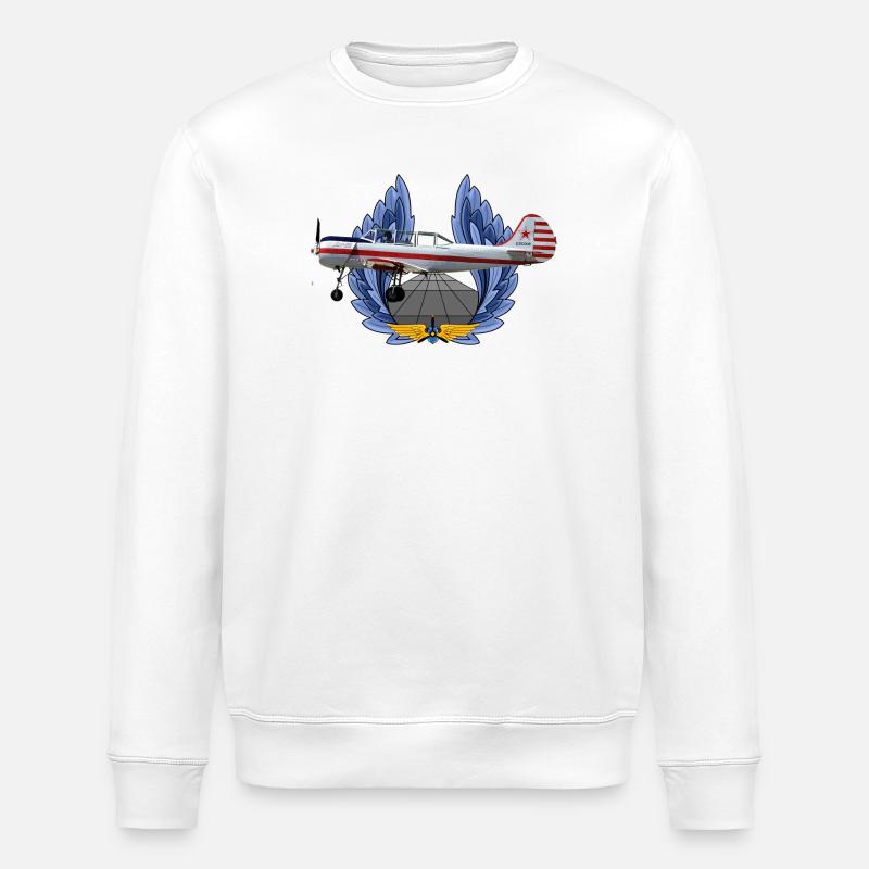 Yak-52 - Stanley/Stella Unisex Bio-Sweatshirt ROLLER - Weiß
