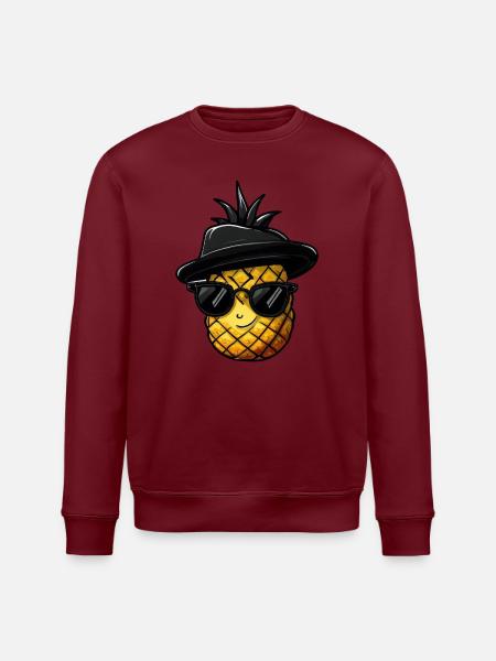 Ananas Gangster Mafia Kawaii - Ekologiczna bluza typu unisex Stanley/Stella ROLLER - biały
