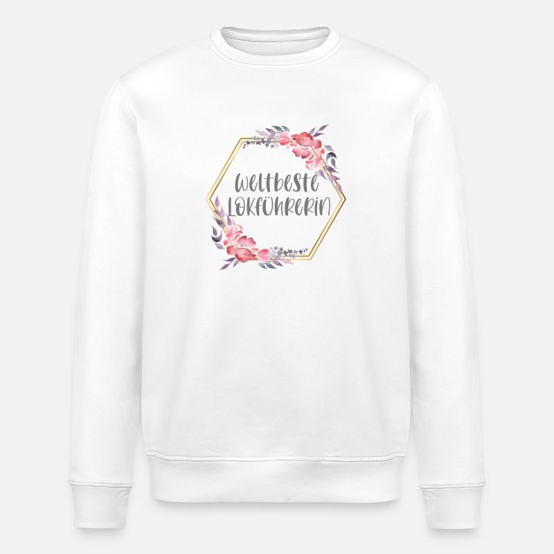 Weltbeste Lokführerin Zug Beruf Geschenk - Stanley/Stella Unisex Bio-Sweatshirt ROLLER - Weiß
