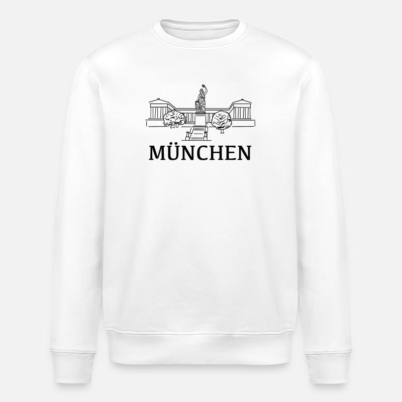 Bavaria München Stadt Silhouette - Stanley/Stella Unisex Bio-Sweatshirt ROLLER - Weiß