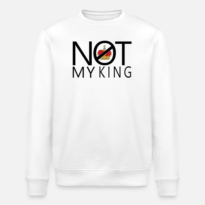 Pas mon roi - Sweat bio ROLLER Stanley/Stella Unisexe - blanc