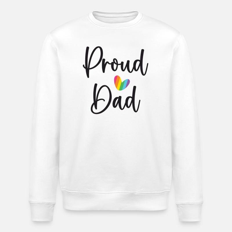 Proud Dad - Stanley/Stella ROLLER Unisex Organic Sweatshirt - white