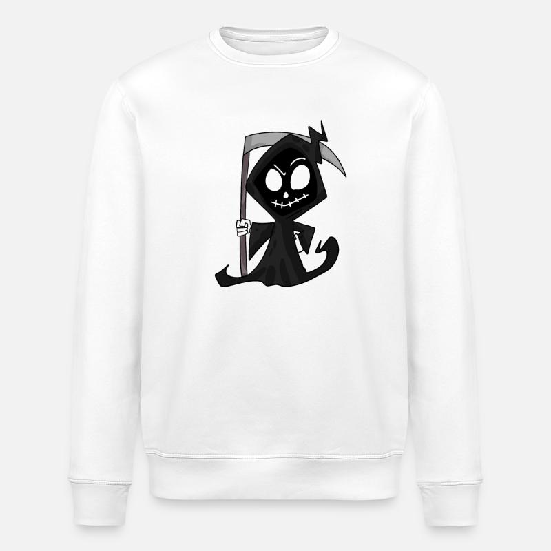 Sensenmann mit Sense - Halloween - Stanley/Stella Unisex Bio-Sweatshirt ROLLER - Weiß