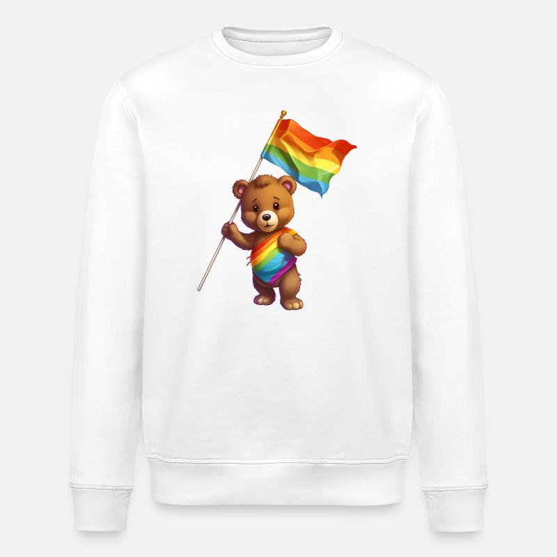 Liebe ist eine Bärennotwendigkeit - Stanley/Stella Unisex Bio-Sweatshirt ROLLER - Weiß