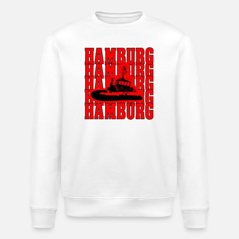 Hambourg Bugsier 7 - Sweat bio ROLLER Stanley/Stella Unisexe - blanc