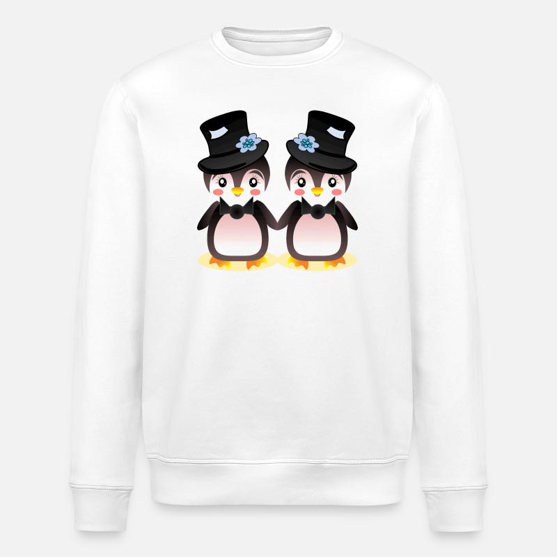 LGBTQIA+ PRIDE - BRÄUTIGAM - Stanley/Stella Unisex Bio-Sweatshirt ROLLER - Weiß