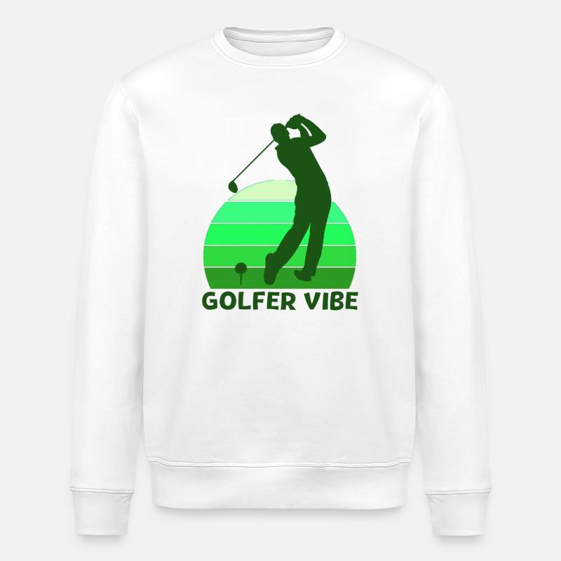 Golf, Golfer, Golfer Vibe - Stanley/Stella Unisex Bio-Sweatshirt ROLLER - Weiß