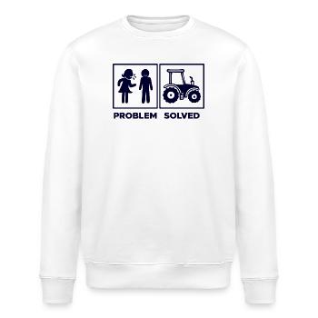 Traktor Statement Landwirt Nutzfahrzeug Biobauer - Stanley/Stella Unisex Bio-Sweatshirt ROLLER - Weiß - Vorne - Nik (191cm)
