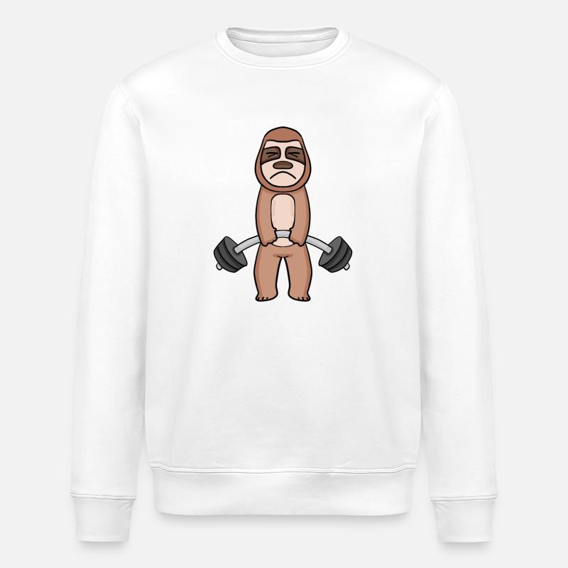 Sloth Dumbbell Training Strength Training Fitness - Sweat bio ROLLER Stanley/Stella Unisexe - blanc