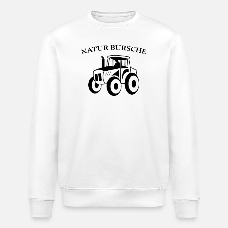 Traktor Statement Landleben Ackerbau Landwirt - Stanley/Stella Unisex Bio-Sweatshirt ROLLER - Weiß