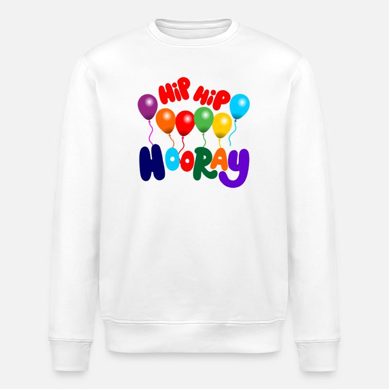 Party Hip, hip hurra - Stanley/Stella Unisex Bio-Sweatshirt ROLLER - Weiß