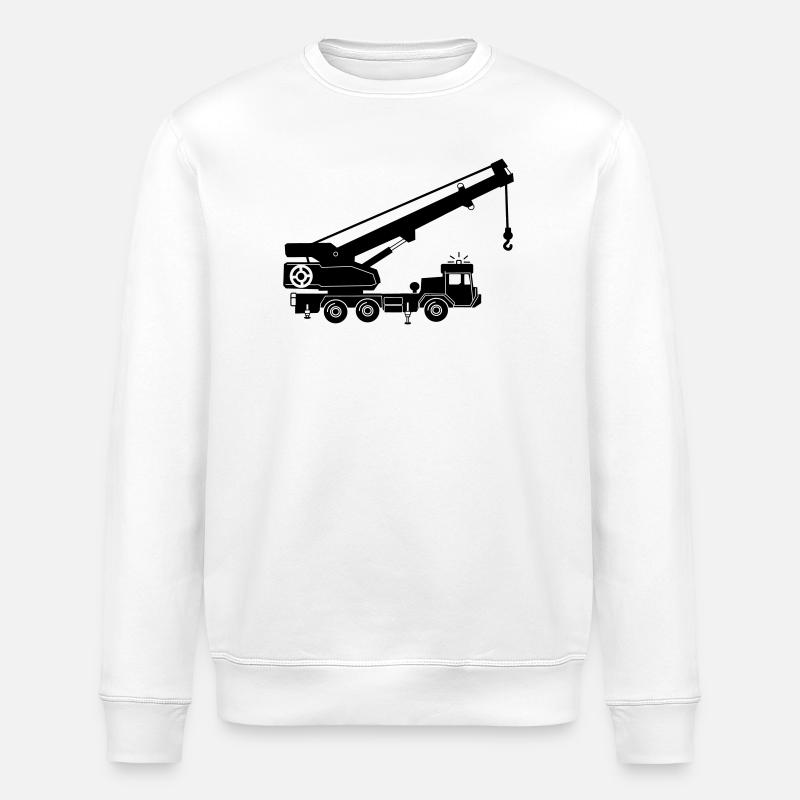 Kranwagen oder Abschleppwagen - Stanley/Stella Unisex Bio-Sweatshirt ROLLER - Weiß