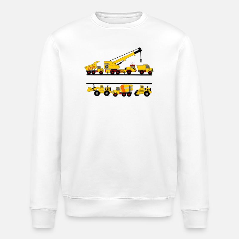 Voitures de travail avec plaque signalétique - Sweat bio ROLLER Stanley/Stella Unisexe - blanc