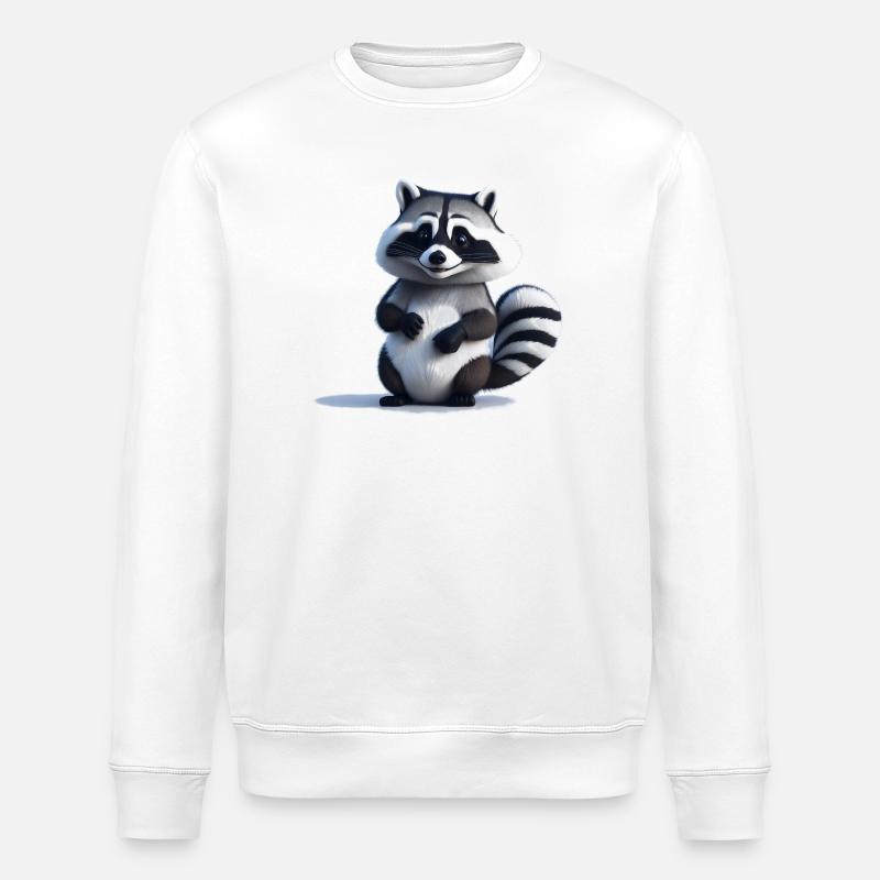 Waschbär - Stanley/Stella Unisex Bio-Sweatshirt ROLLER - Weiß