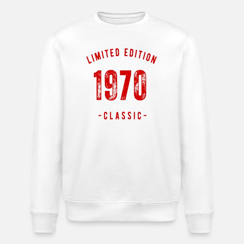 Limitierte Auflage 1970 Retro-Design - Stanley/Stella Unisex Bio-Sweatshirt ROLLER - Weiß
