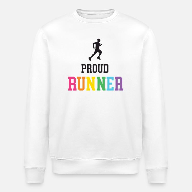 Stolze LGBT-Läuferin - Stanley/Stella Unisex Bio-Sweatshirt ROLLER - Weiß