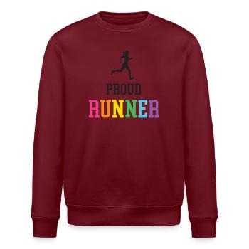 Stolze LGBT-Läuferin - Stanley/Stella Unisex Bio-Sweatshirt ROLLER - Weiß - Vorne - Nik (191cm)