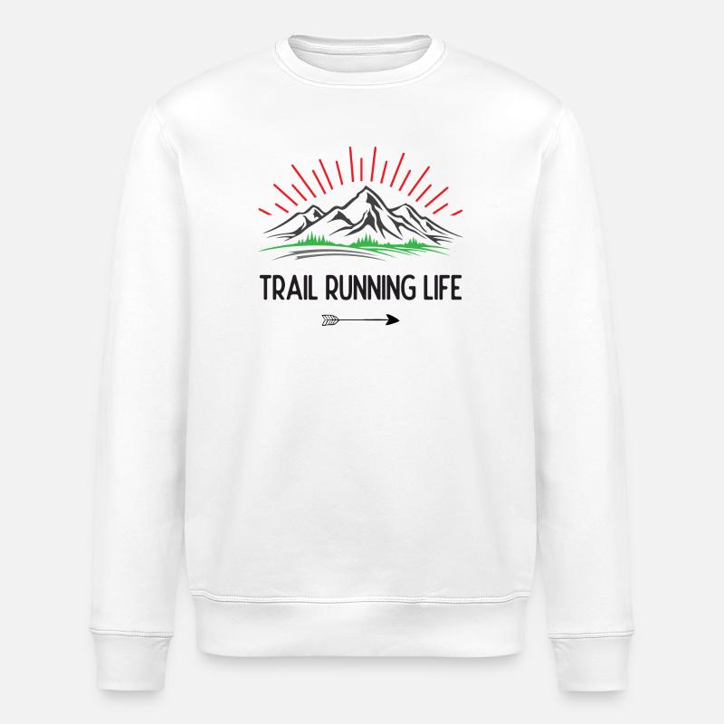 Trailrunning-Leben - Stanley/Stella Unisex Bio-Sweatshirt ROLLER - Weiß