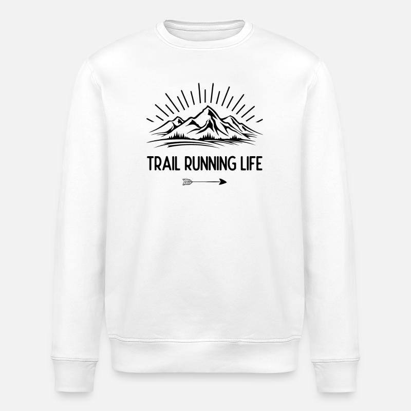 Trailrunning-Leben - Stanley/Stella Unisex Bio-Sweatshirt ROLLER - Weiß