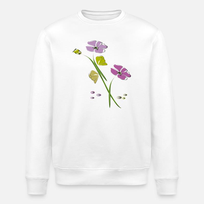 Blumen, Fleurs - Sweat bio ROLLER Stanley/Stella Unisexe - blanc