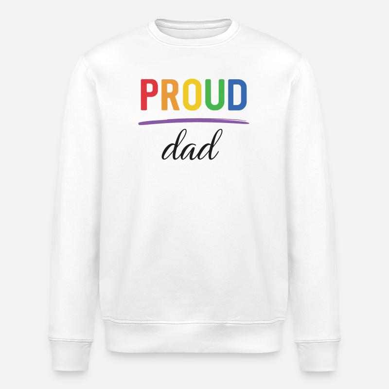 LGBT Proud Dad - Pride-Monat - Stanley/Stella Unisex Bio-Sweatshirt ROLLER - Weiß