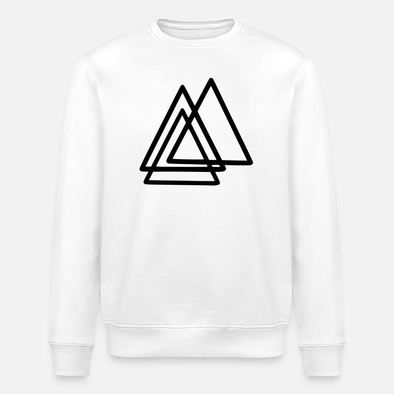Shapes - Triangles - Stanley/Stella ROLLER Unisex Organic Sweatshirt - white