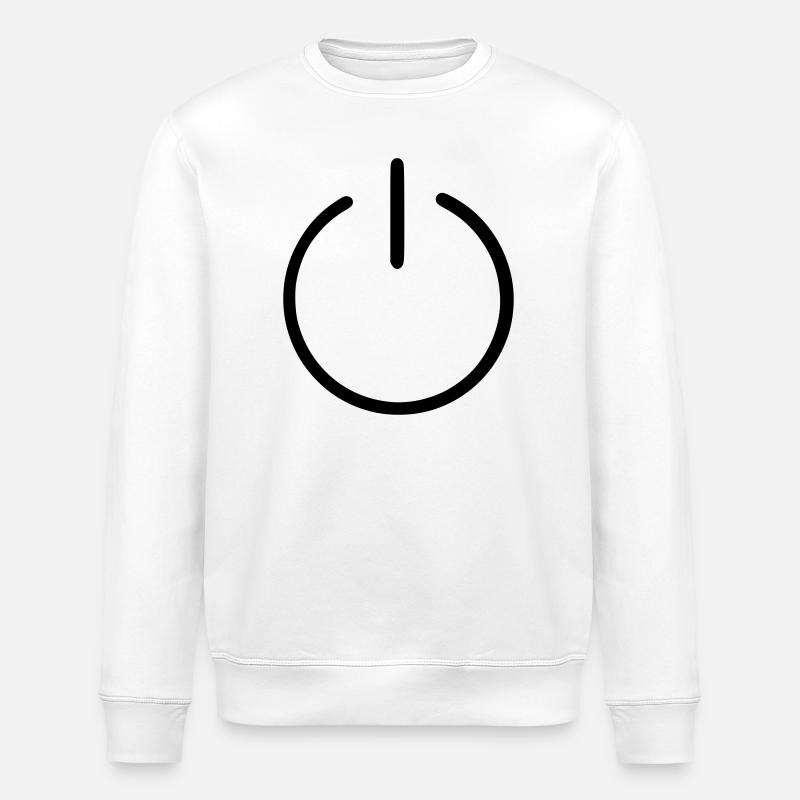 Un bouton Us Off - Sweat bio ROLLER Stanley/Stella Unisexe - blanc