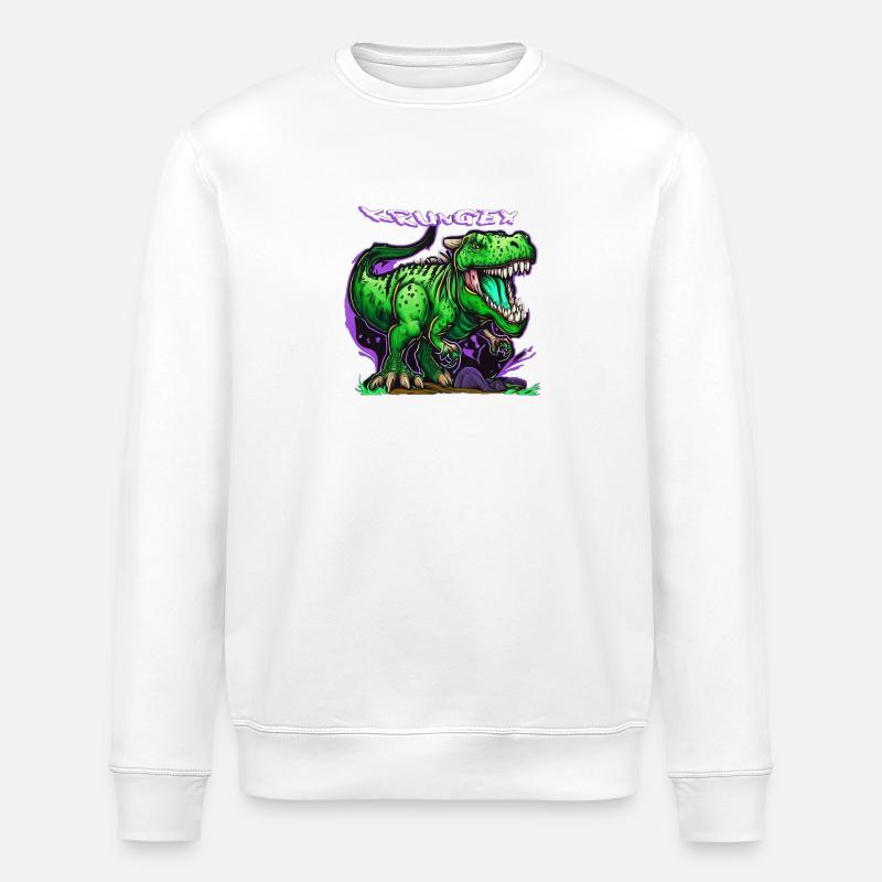 Dinosaurier - Stanley/Stella Unisex Bio-Sweatshirt ROLLER - Weiß
