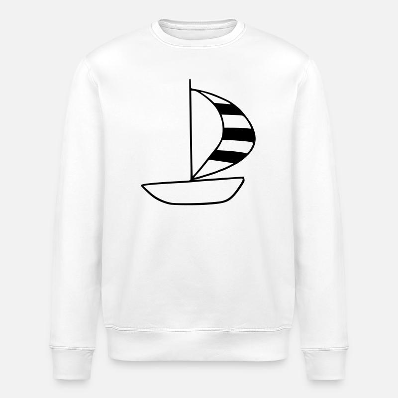 Segelboot - Stanley/Stella Unisex Bio-Sweatshirt ROLLER - Weiß