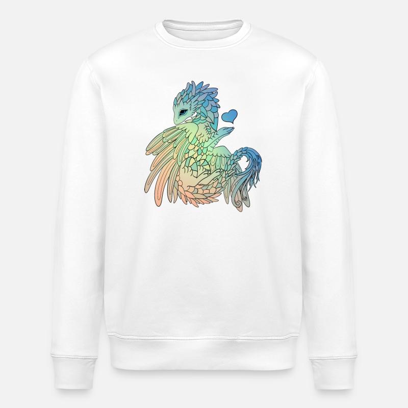 Mystischer Drache - Stanley/Stella Unisex Bio-Sweatshirt ROLLER - Weiß