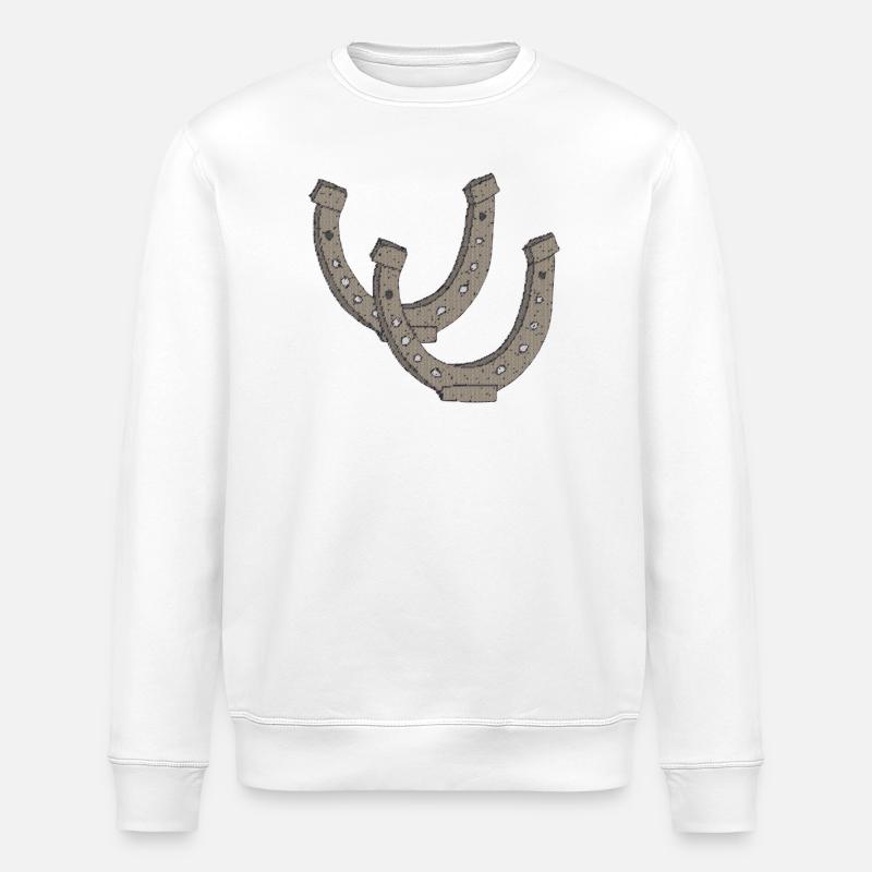 Tissu fer à cheval - Sweat bio ROLLER Stanley/Stella Unisexe - blanc