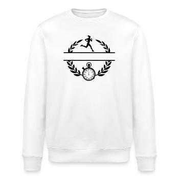 Stopwatch runner - Stanley/Stella ROLLER Unisex Organic Sweatshirt - white - Front - Nik (191cm)