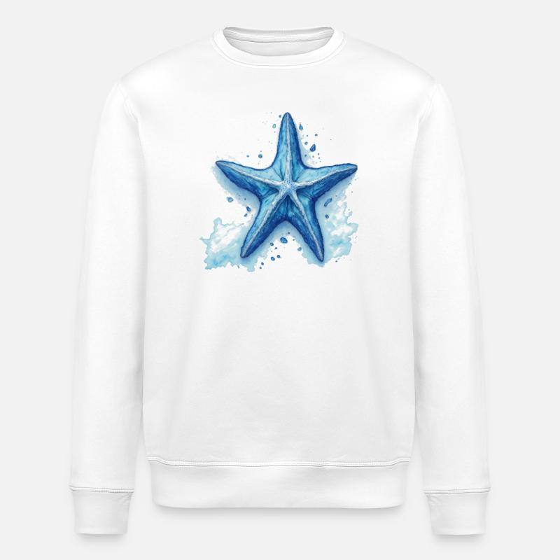Seestern - Stanley/Stella Unisex Bio-Sweatshirt ROLLER - Weiß