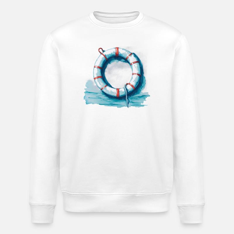 Rettungsring - Stanley/Stella Unisex Bio-Sweatshirt ROLLER - Weiß